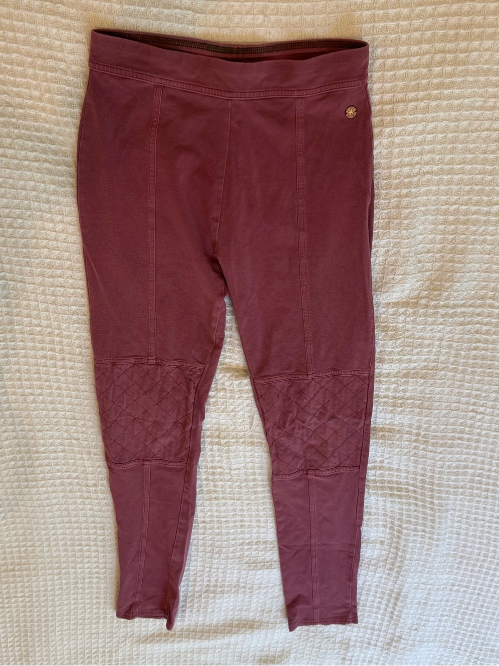 Matilda Jane Quilted Knee Ponte Leggings - Burgundy